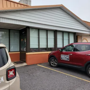 Outside from the parking lot