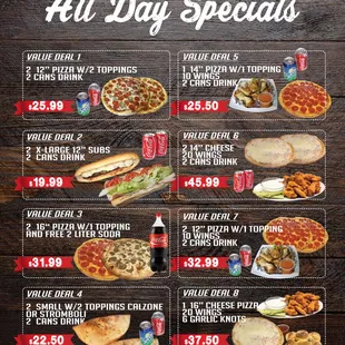 pizza, menu