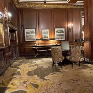 The Interior of The Beautiful Omni Parker House Hotel in Boston where The Boston Cream Pie was invented in 1856