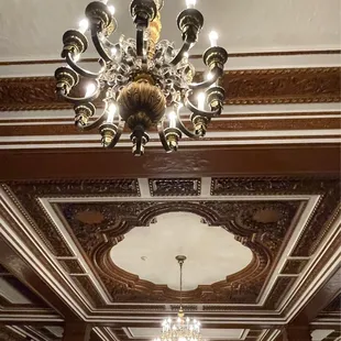 The Interior of The Beautiful Omni Parker House Hotel in Boston where The Boston Cream Pie was invented in 1856