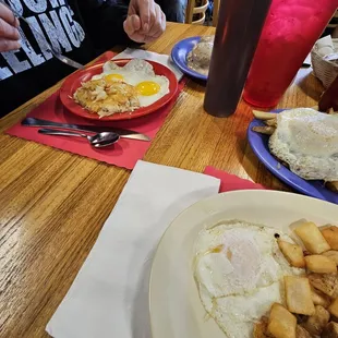 Full order of sausage gravy and biscuits with eggs and hash browns