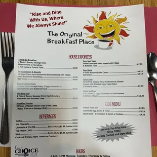 Take a look at the menu!
