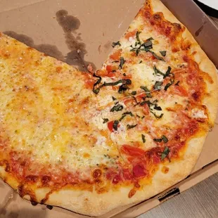 a slice taken out of the box