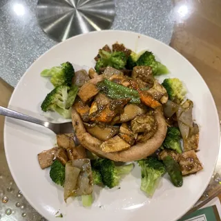 Mixed Seafood with Cedar Sauce in Taro Bowl