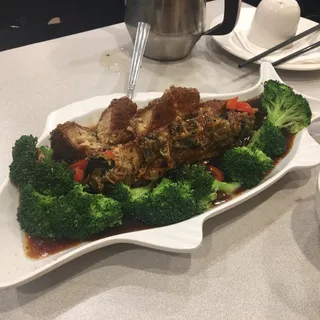 Straw Bass in Black Bean Sauce