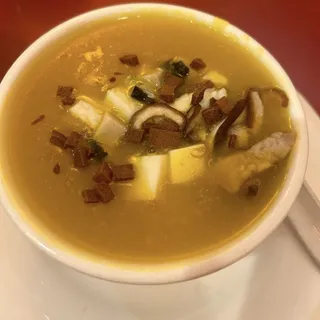 Kabocha Pumpkin Vegetarian Seafood Soup