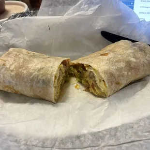 Eggs and Chile Burrito