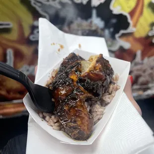 Sample of the jerk chicken