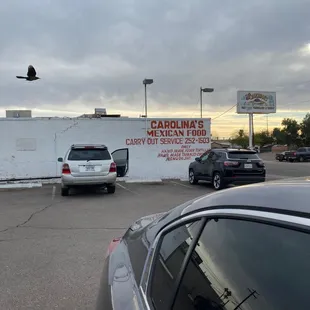 a car in a parking lot