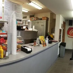 the interior of the restaurant