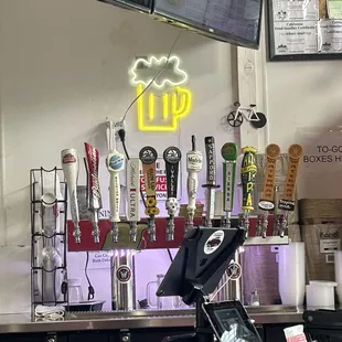 Beers on tap