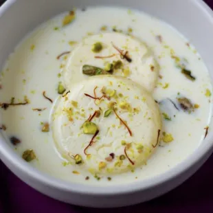 a bowl of rice pudding