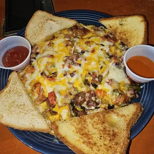 Omelet with all meats and veggies
