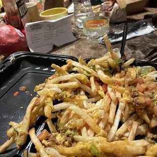Small smothered fries with Ghost Ground beef