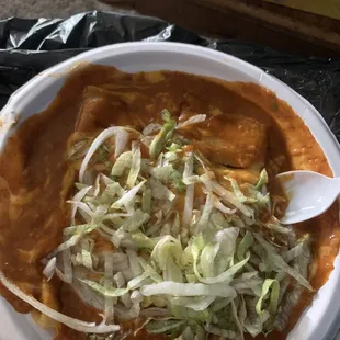 Cheese enchiladas