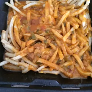 Green chile cheese fries. Aka jesus on a plate.