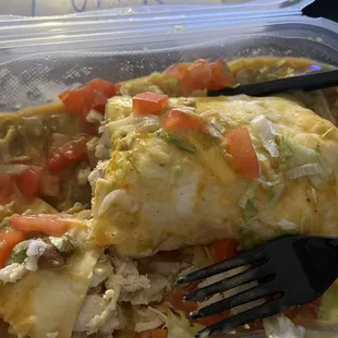 Chicken smothered deluxe burrito