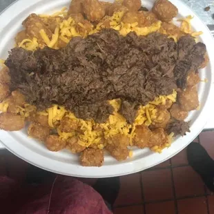 a plate of nachos