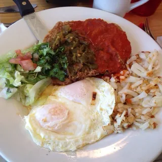 Chicken Fried Steak and Eggs Breakfast