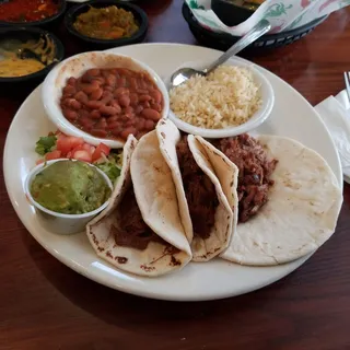 Brisket Taco Plate