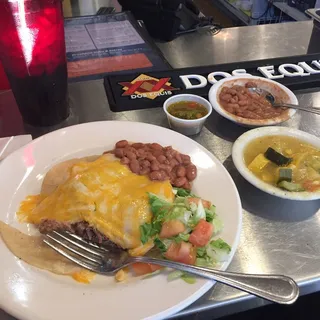 Brisket Enchilada Plate