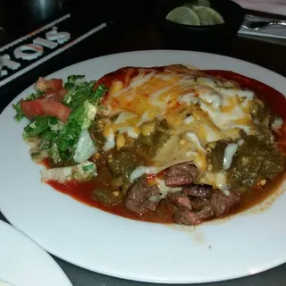 Ribeye Steak Enchilada Plate