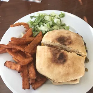 JC Lopez Green Chile Burger