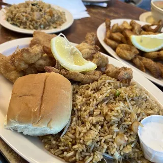 #1. 2 Fish Fillets, 6 Shrimp & Shrimp Fried Rice