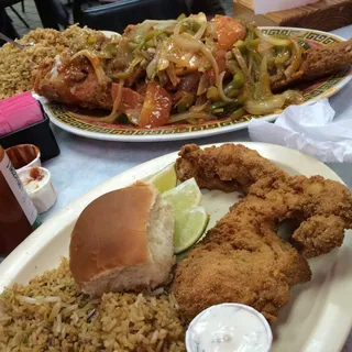 #11. Fried Gar Fish & Shrimp Fried Rice