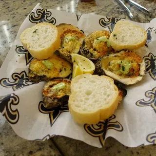 Garlic and Herb Char-Grilled Oysters