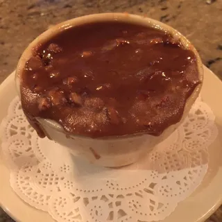 White Chocolate Praline Bread Pudding