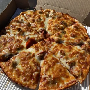 Pepperoni sausage pizza Large