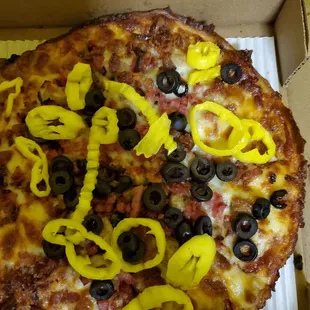 pizza from Gino's tonight then the manager Jennifer told  me this is how its supposed  to be and became argumentative  with me.