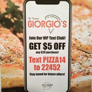 Got an awesome deal by joining there text club! It was easy!