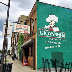 Pizza shop on the corner along 5th Ave just a couple blocks from Consol!