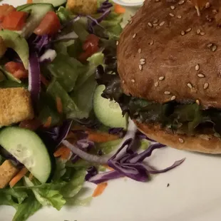 Burger w/ side salad