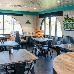 the interior of the restaurant