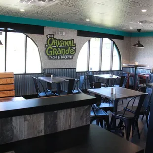 the interior of the restaurant