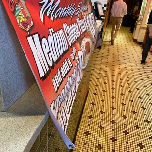 a sign for a restaurant