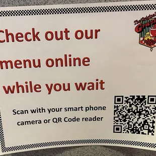 Digital menu