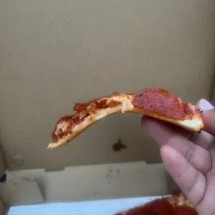 "Thick" crust pizza.