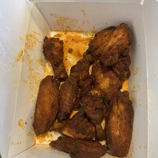 Burn wings and super dry.