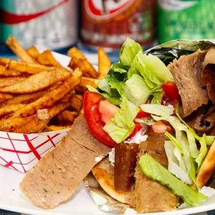 a sandwich and french fries