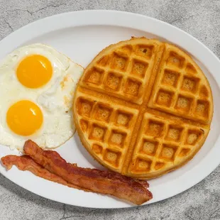 waffles, food