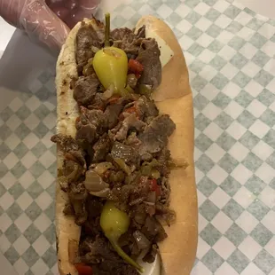 Mushroom pepper philly