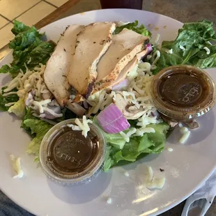 Grilled chicken salad.