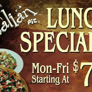 choice of salad with an entree, such as calzone, pizza, sandwich, or pasta!