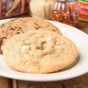 Homemade Extra Large cookies; chocolate chips and macadamia nuts