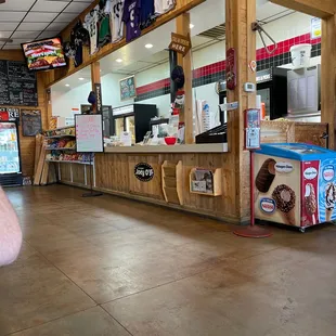the inside of the restaurant