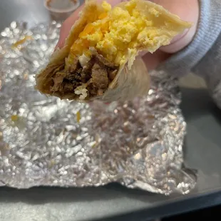 Each bite is FULL of meat, eggs, and flavor!!